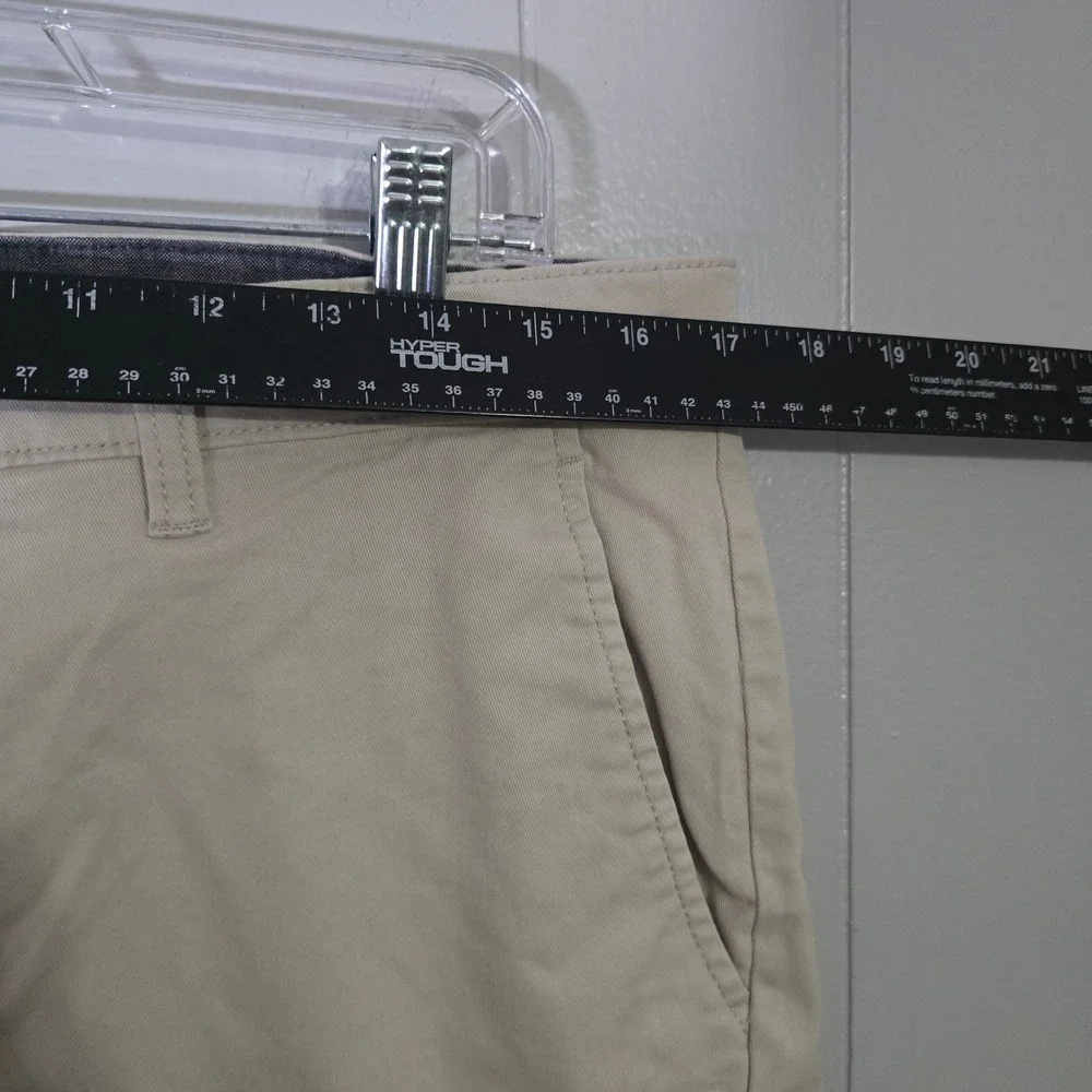 Nautica Mens 32x32 Deck Pant Classic Fit Tan Khaki Chino Trousers Stretch Cotton